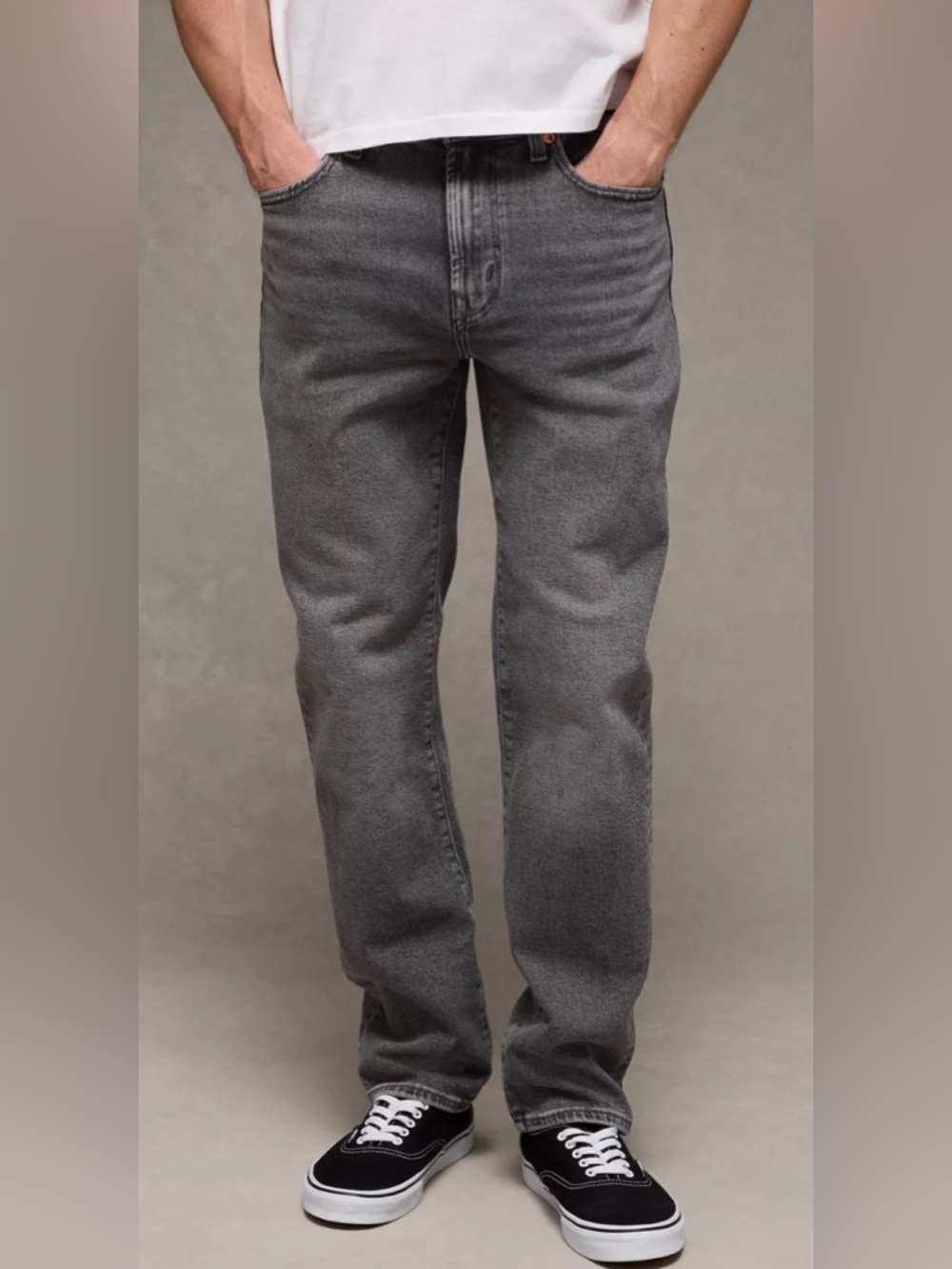 AEO Men’s Black Denim Slim Straight Fit Jeans 29x30